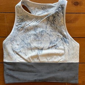Lululemon Ebb to Train bra blue tie dye